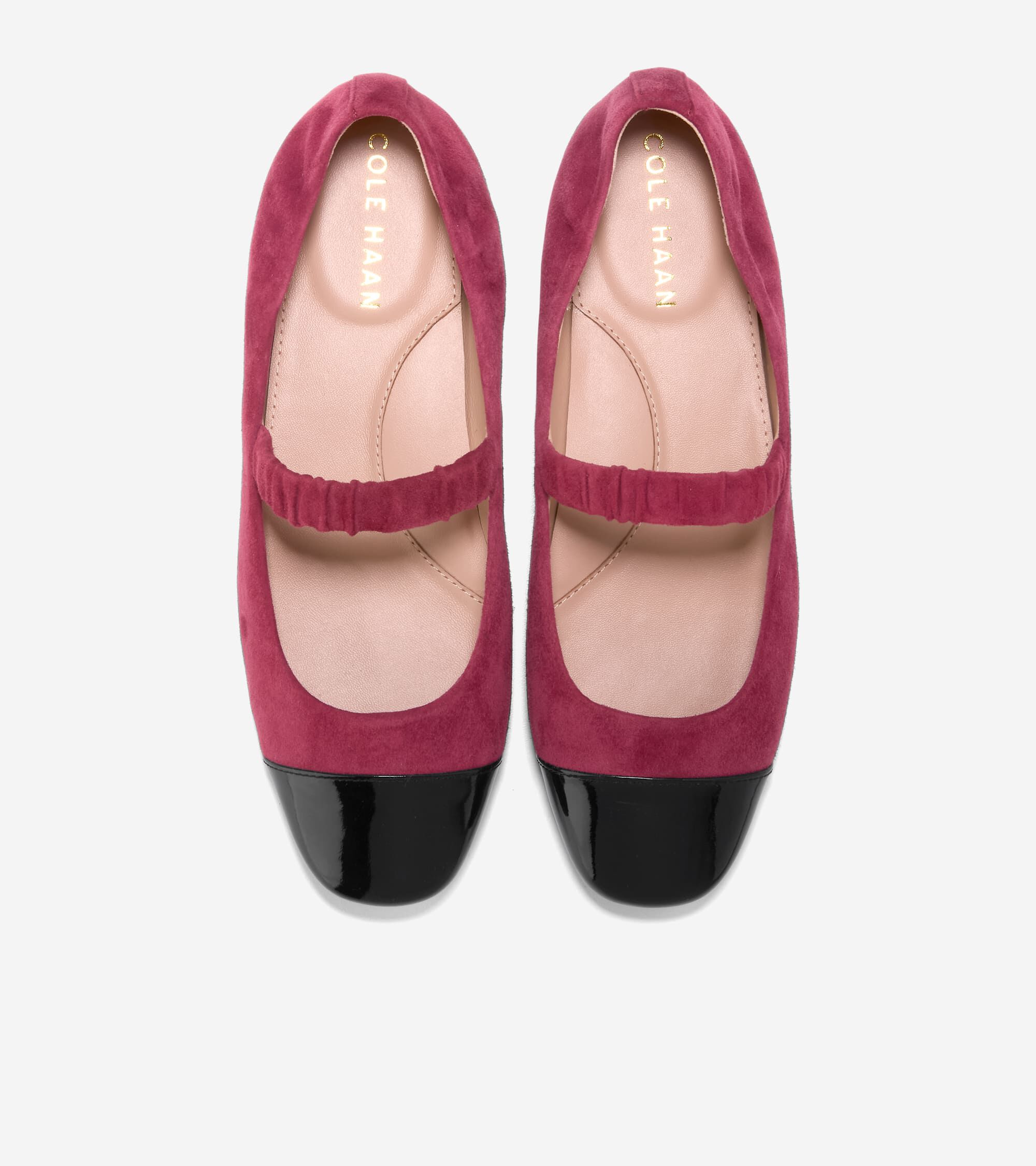 Women s Yvette Mary Jane Ballet Flats in Dark Red Cole Haan